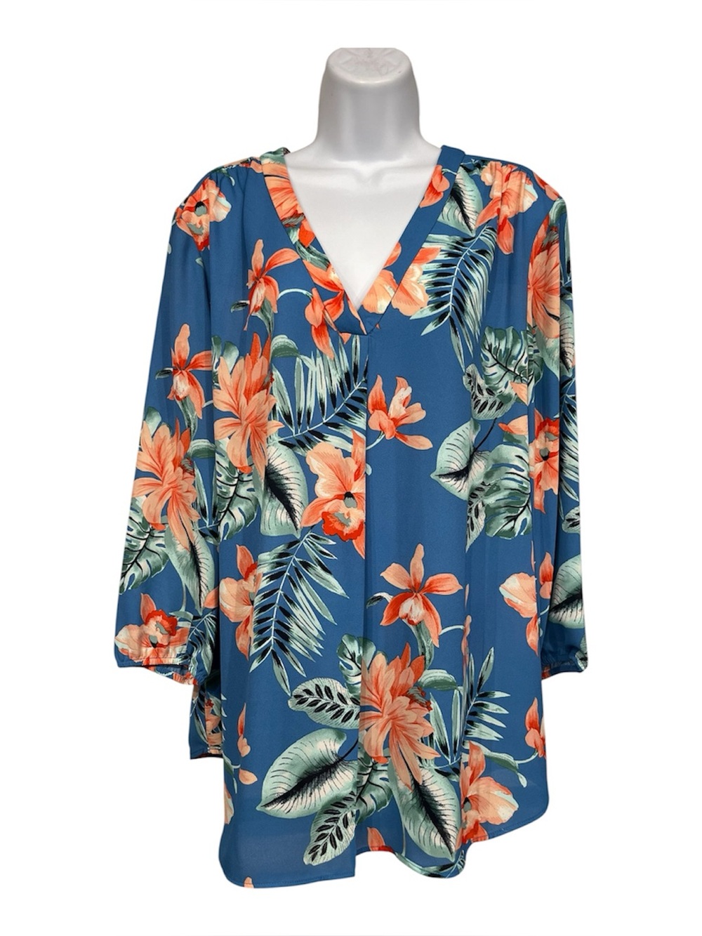Jones New York floral blouse size XL